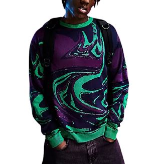 Didelio dydžio „Crew Neck“ dizaino megztinis